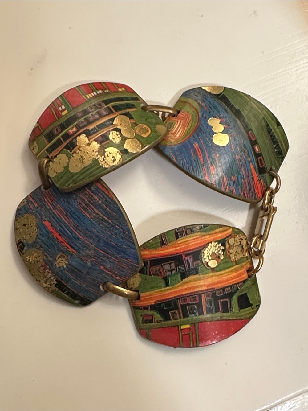Art copper bracelet handmade